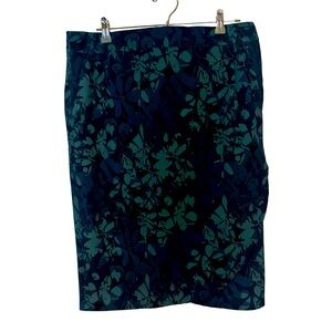 Rip Skirt Tropical Floral Print Hawaiian Midi Length Wrap Skirt Large